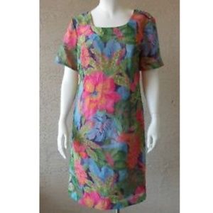 💕 VINTAGE Tropical Print Dress